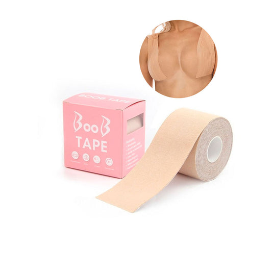 Cinta Boob Tape 5M + 5 Pares de Cubre Pezon Flor